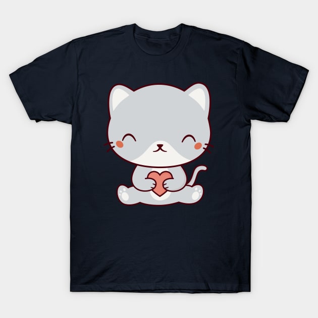 Kawaii Cute Kitten Cat T-Shirt by happinessinatee